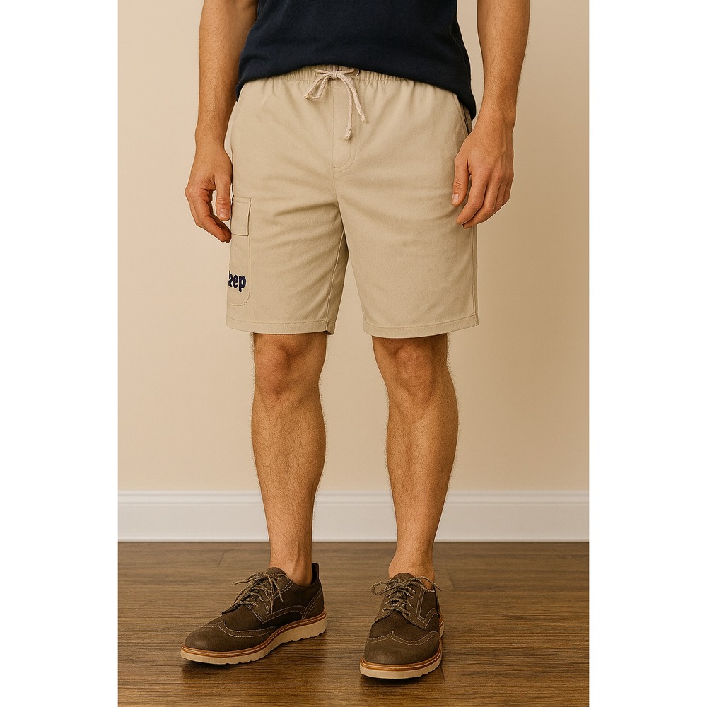 JEEP Men's Khaki Cargo Shorts Size 34‎ Relaxed Fit Outdoor Hiking Casual Utility